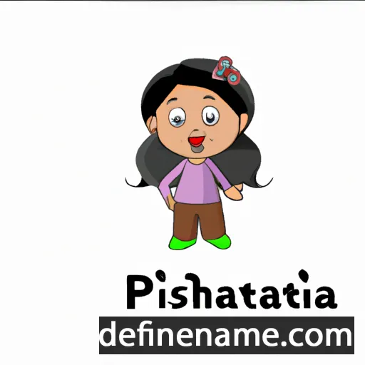 cartoon of the name Pratishtha