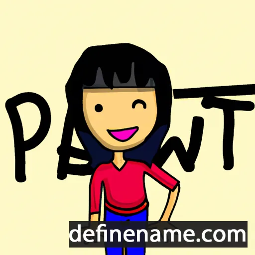 cartoon of the name Pratiwi