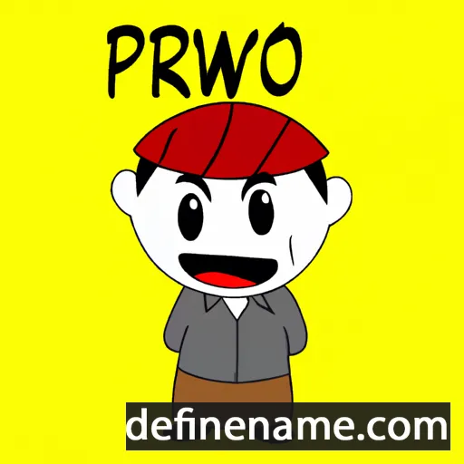 cartoon of the name Prawiro