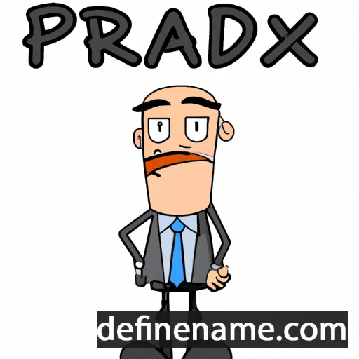 cartoon of the name Praxed