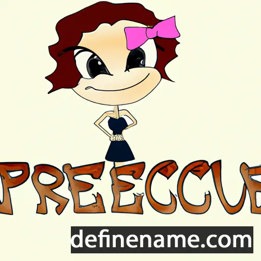 cartoon of the name Precieuse