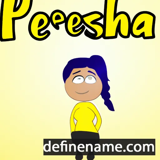 cartoon of the name Presheena