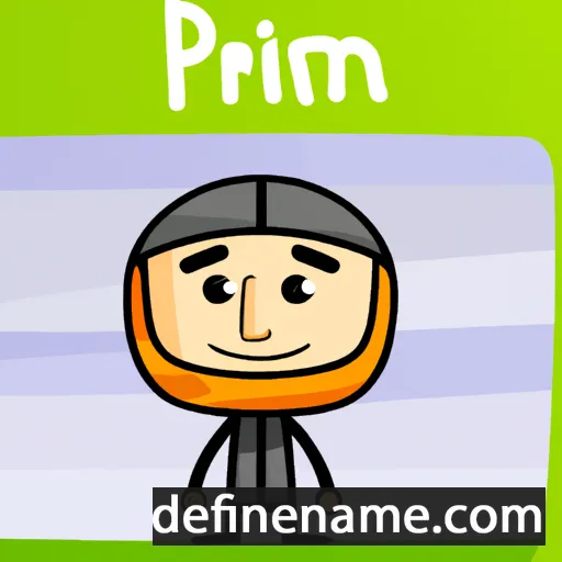 cartoon of the name Príam