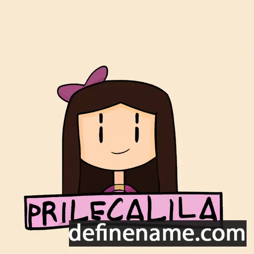 cartoon of the name Pricilla