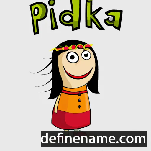 cartoon of the name Priidika