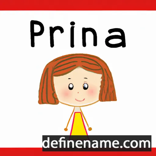 cartoon of the name Prina