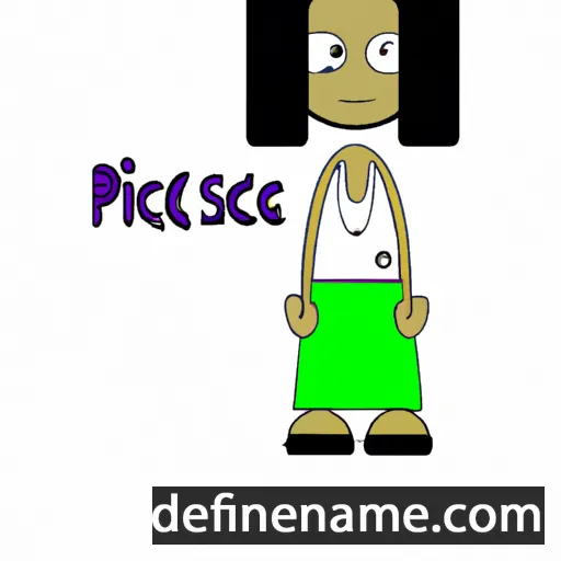 cartoon of the name Priscien