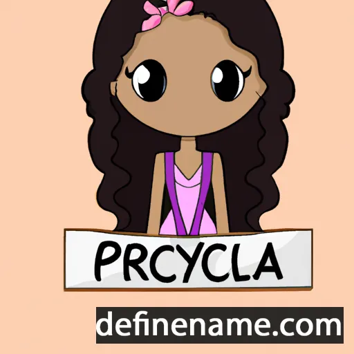 cartoon of the name Priscyla