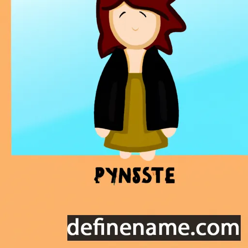 cartoon of the name Pristyne