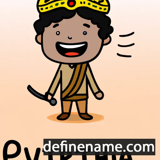 cartoon of the name Prithviraja