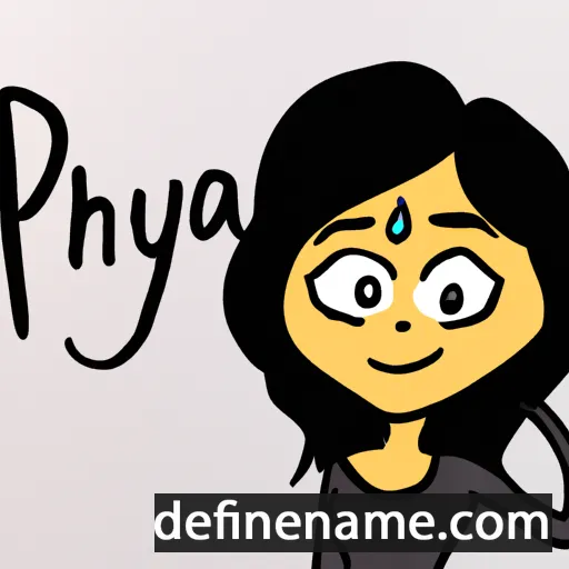 cartoon of the name Priyah