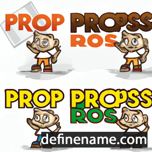 cartoon of the name Progress