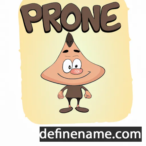 cartoon of the name Pronoe