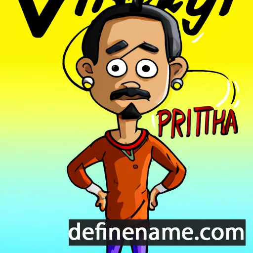 cartoon of the name Pruthviraj