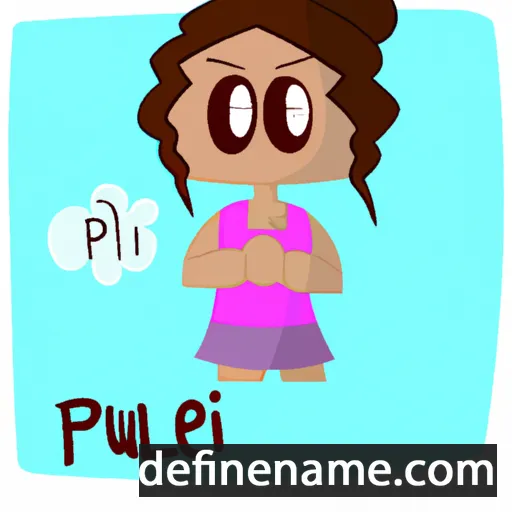 cartoon of the name Pualei