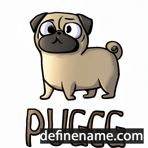 Pug cartoon