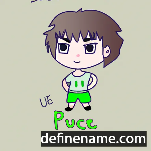 cartoon of the name Pujie