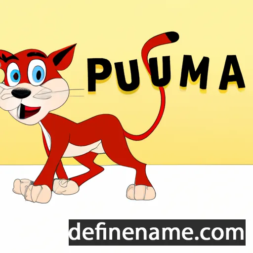 cartoon of the name Puma