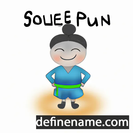 Pureun-sol cartoon