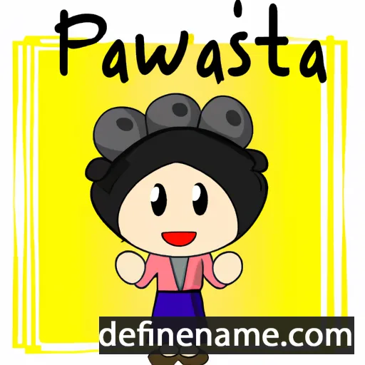 cartoon of the name Puspawati