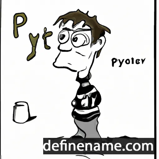 cartoon of the name Pyjter