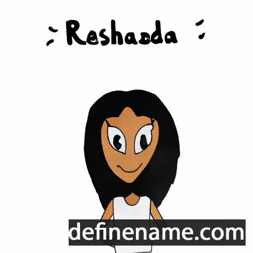 cartoon of the name Raeshanda