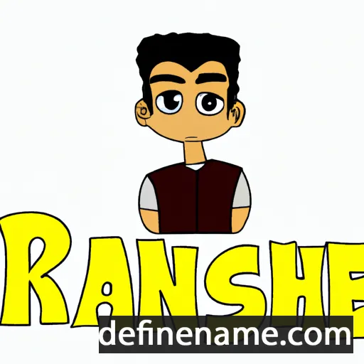 cartoon of the name Rafneesh