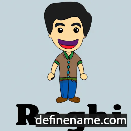 cartoon of the name Raghav