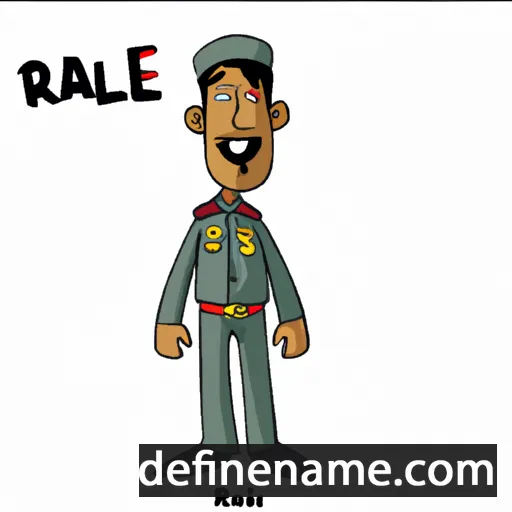 cartoon of the name Raheel