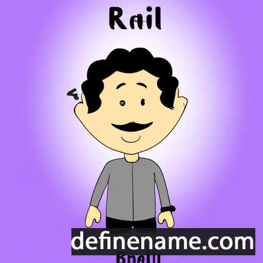 cartoon of the name Rahil