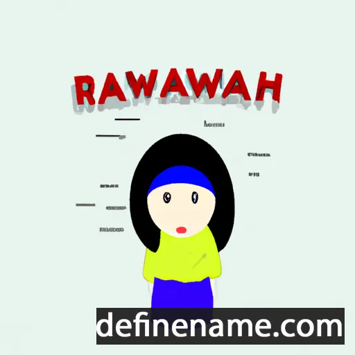 cartoon of the name Rahmawati