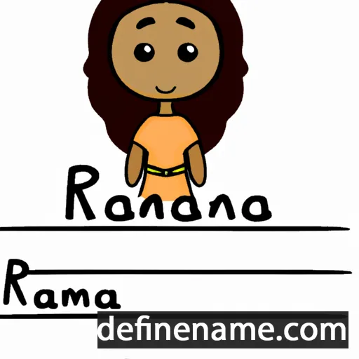 cartoon of the name Raiana