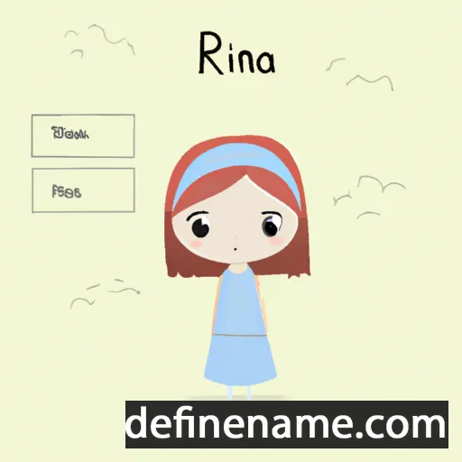 cartoon of the name Raina