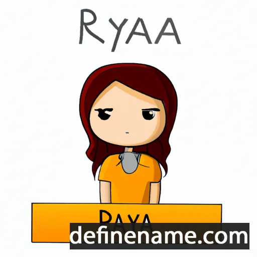 cartoon of the name Raiya