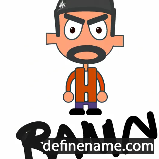 cartoon of the name Rajan