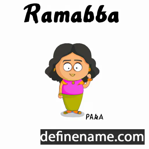 cartoon of the name Rambha