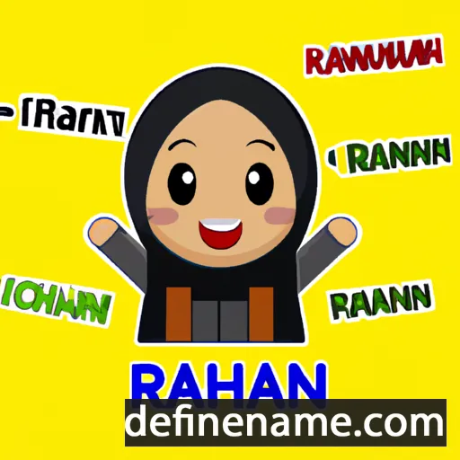 cartoon of the name Raniah