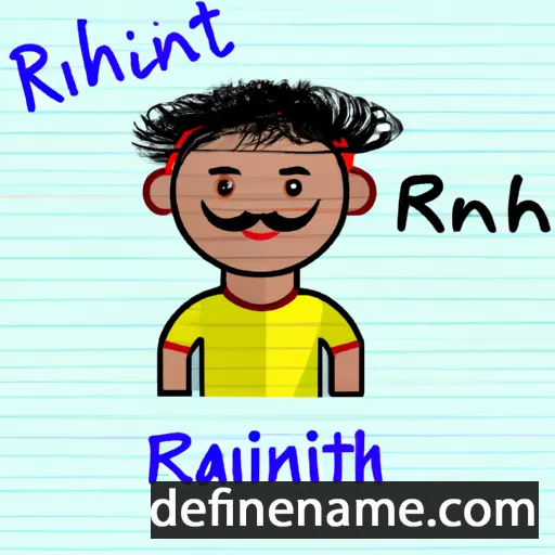 cartoon of the name Ranjith