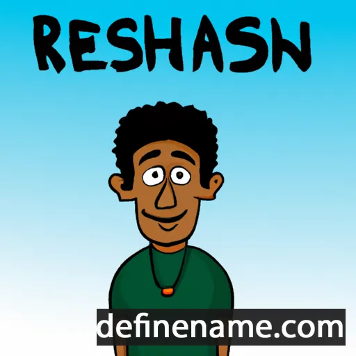 cartoon of the name Rasheen