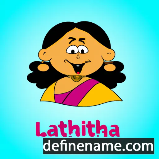 cartoon of the name Lalitha