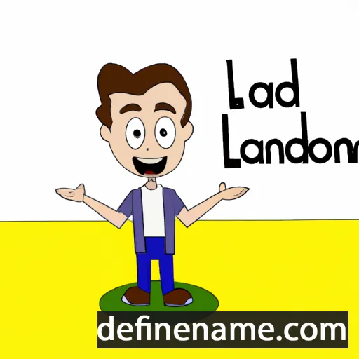 cartoon of the name Landon