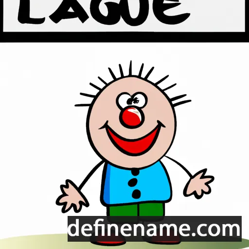 cartoon of the name Lauge