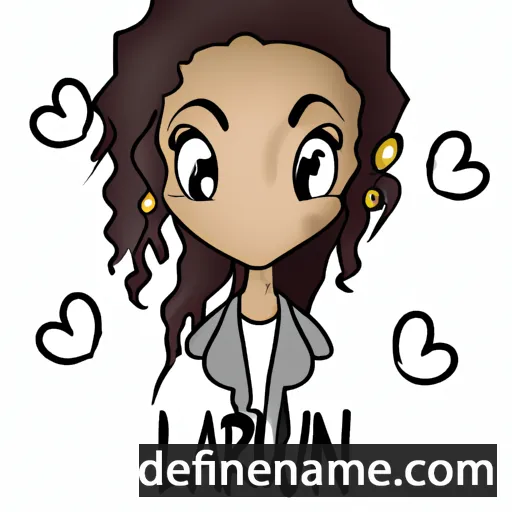 cartoon of the name Lauryn