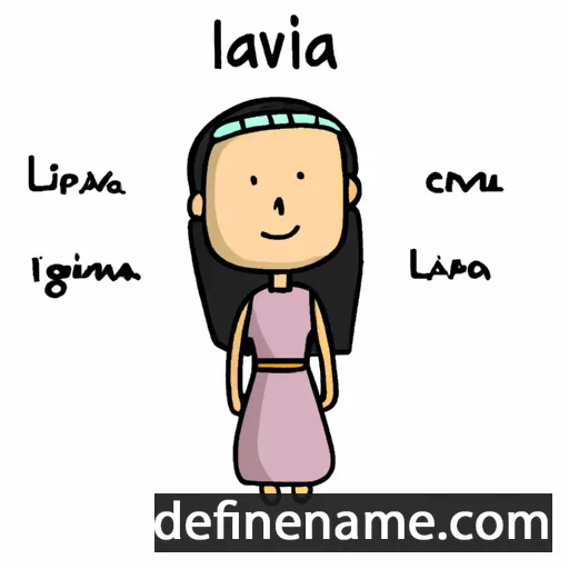 cartoon of the name Lavina