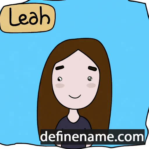 cartoon of the name Leah