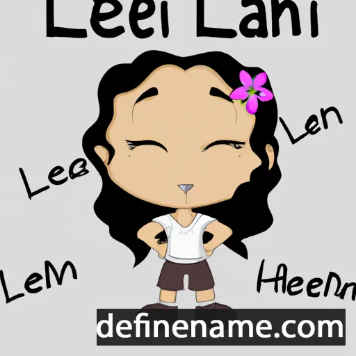 cartoon of the name Leilani