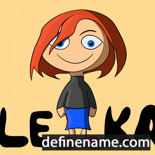 cartoon of the name Lenka