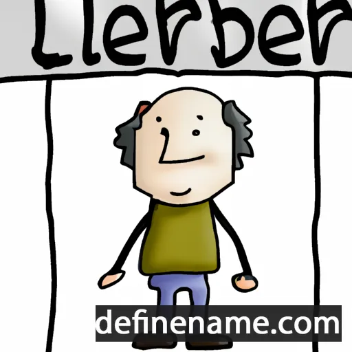 cartoon of the name Lieber