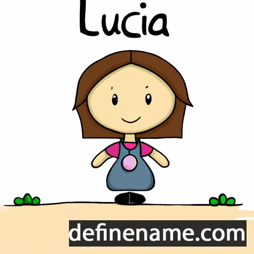 cartoon of the name Llúcia