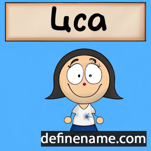 cartoon of the name Lúcia